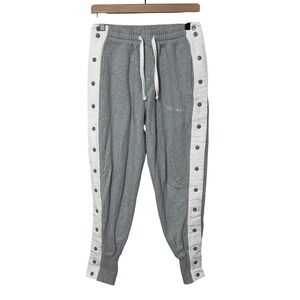 YOUNGLA Men's Grey Snap Button Rip Away Track Pants Size‎ Medium Athleisure